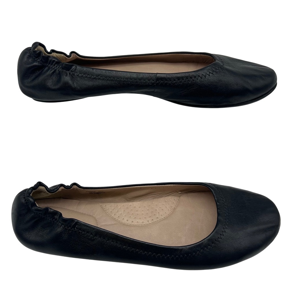 L.L.Bean Classic Leather Scrunch Ballet Flats Women's 7.5 Minimalist Versatile